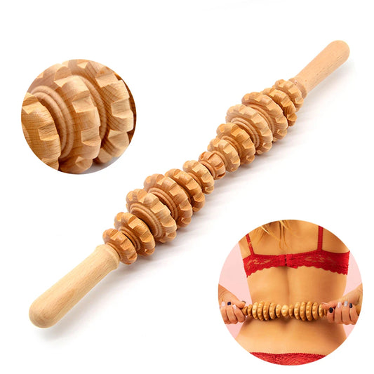 1pc  Wood Therapy Roller Massage Tools Lymphatic Drainage Wooden Massage & Muscle Roller Stick | Maderoterapia Rolling Body