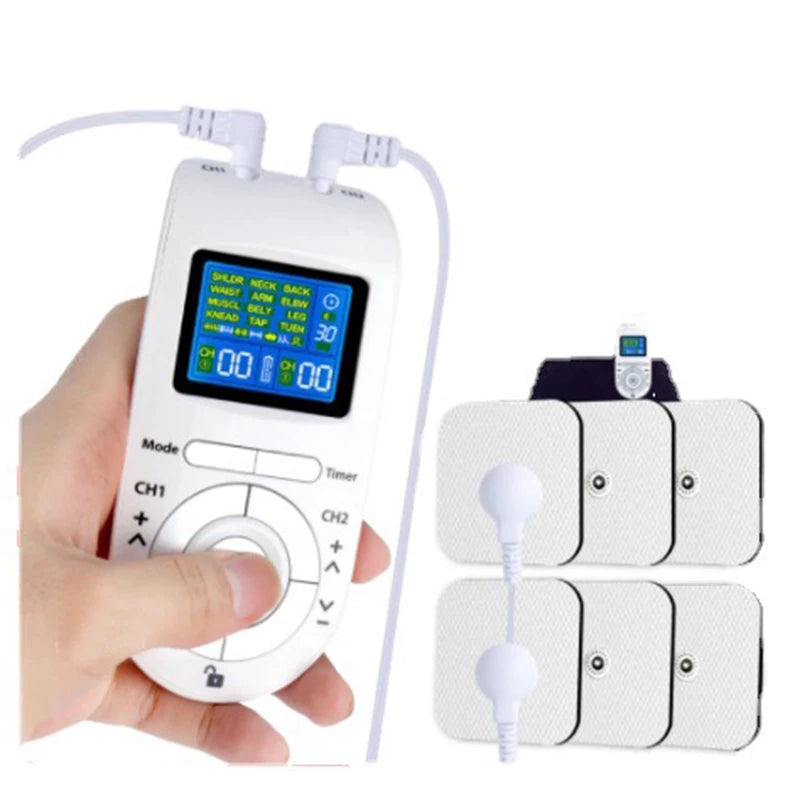 BXA 12 Modes Electrical Tens Machine Massager Unit for Muscle Relax Pulse Massage EMS Muscle Stimulation Tens Electroestimulador