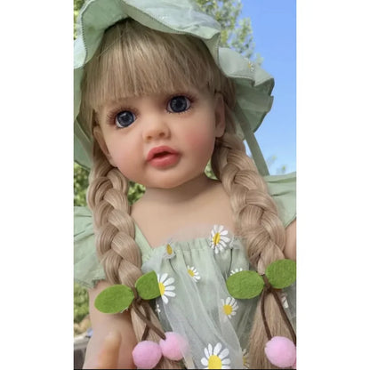 55CM Reborn Silicone Full Body Soft Reborn Baby Doll Lifelike Simulation Doll Real Looking Baby Dolls Toys for Girls Gift