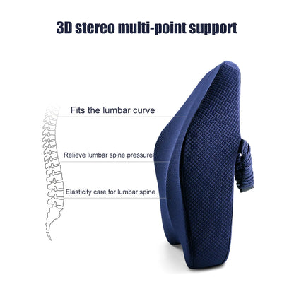 NEW Memory Foam Cushion Orthopedic Pillow Tailbone Office Chair Cushion Support Waist Back Pillow Car Seat Hip Massage Pad