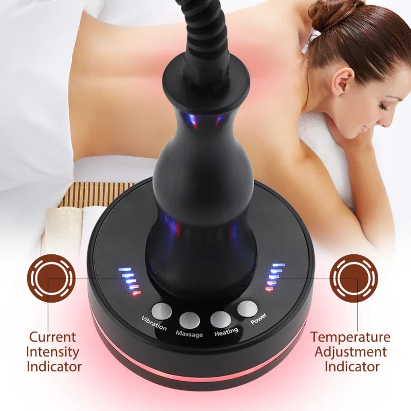 New Electric Body Massager Gua Sha Fat Burning Scraping Slimming Meridian Brush Guasha Vibration Infrared Heat Anti Cellulite