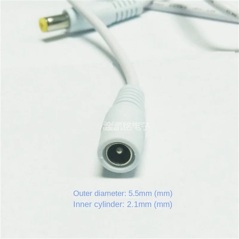 Thick Copper 0.75mm² 12V Power Extension Cable - DC5.5*2.1 Male To Female - 10A - Black - 10m Length - for Surveillance