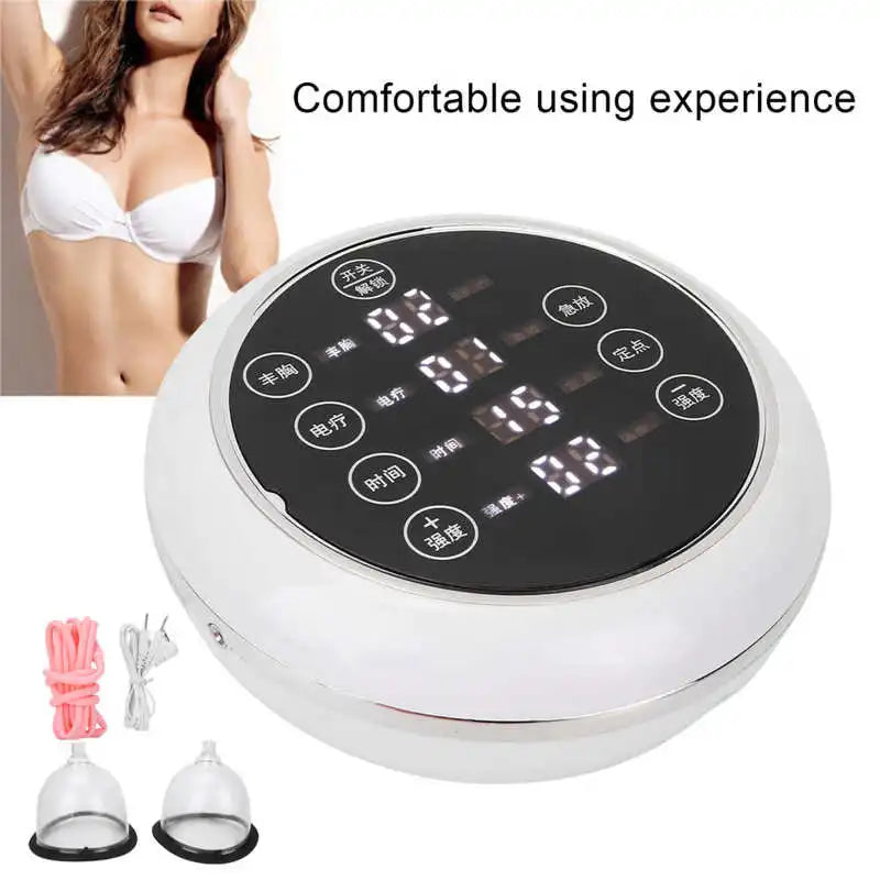 New Electric Breast Enhancement Instrument Electric Vacuum Pump Cup Breast Massager Chest Lifting Nipple Enlarge Device 2 Cups