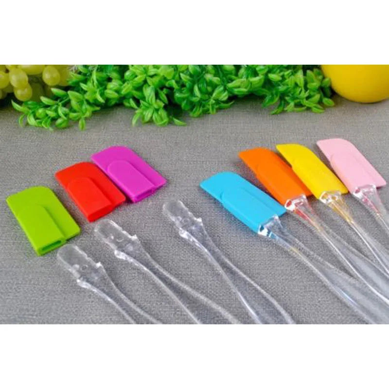 1PCS Silicone Cake Cream Butter Spatula Scraper Stir Cake Utensil Spatula Brush Mixing Knife Cooking Pastry Tools Random color