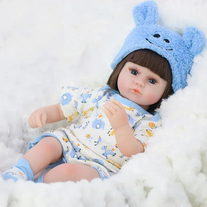 42CM Baby Reborn Doll Toys Sleeping Accompany Doll Lifelike Soft Toddler Reborn Dolls for Girls Birthday Present Gifts Kids Toys