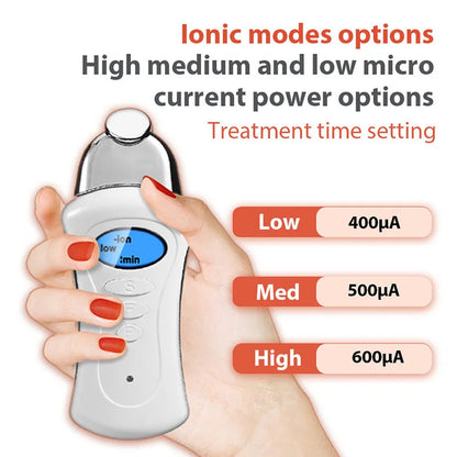 Microcurrent Face Lift Galvanic Current Device Skin Care Handheld Galvanic Spa Nu Electroporator Skin Tightening Facial Machine