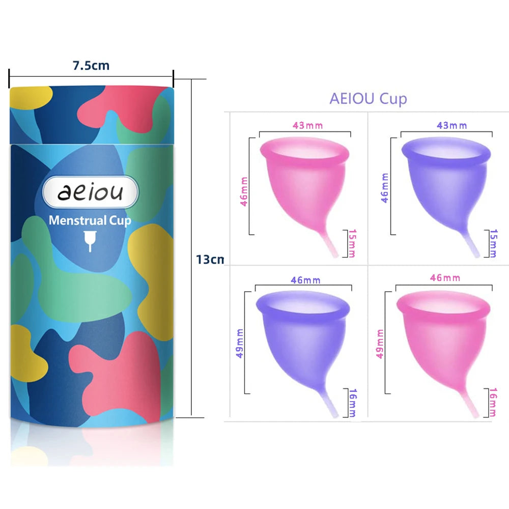 Menstrual Cups Eco-friendly Reusable Medical Soft Silicone Menstrual Cup Set Sterilizer Feminine Hygiene Product Period Cup