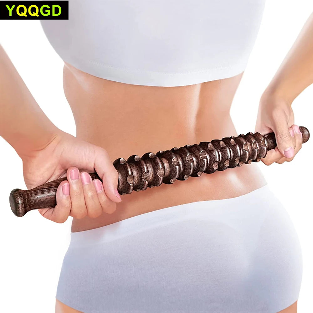 Wooden Exercise Roller Gua Sha Handheld Cellulite Blasters Sports Injury Body Trigger Point Muscle Roller Sticks Massager