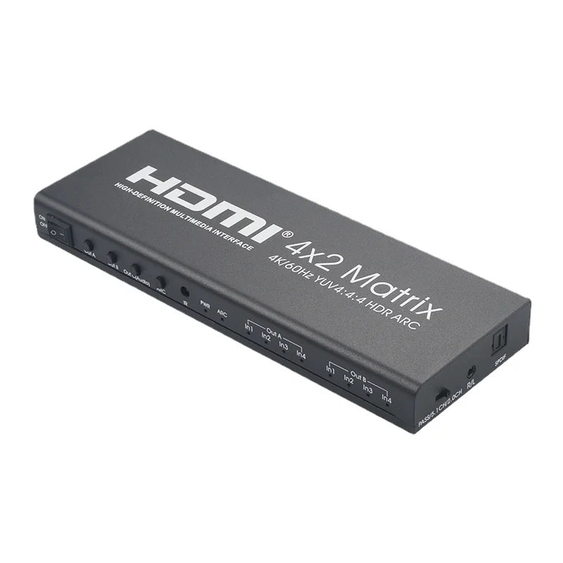 4x2 HDMI 2.0 Matrix - Ultra HD HDMI Switcher - 4K60Hz YUV4:4:4 HDR ARC - Distributor