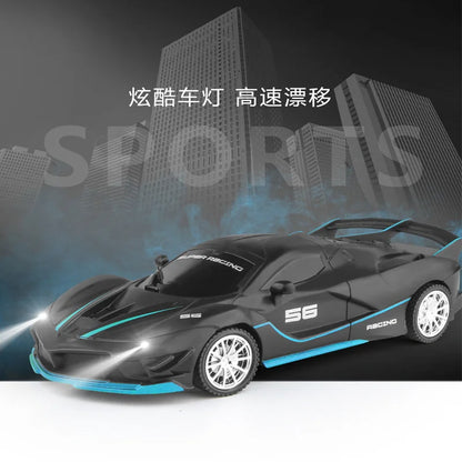 1:18 4DWC RC Car With Led Light  Radio Remote Control Cars Sports Car High-speed Drift Car Boys Toys For Children