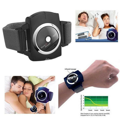 Infrared Ray Anti Snoring Device Stop Intelligent Snore Stopper Wristband Watch Best Solution Sleep Anti Snoring Aid Effectively