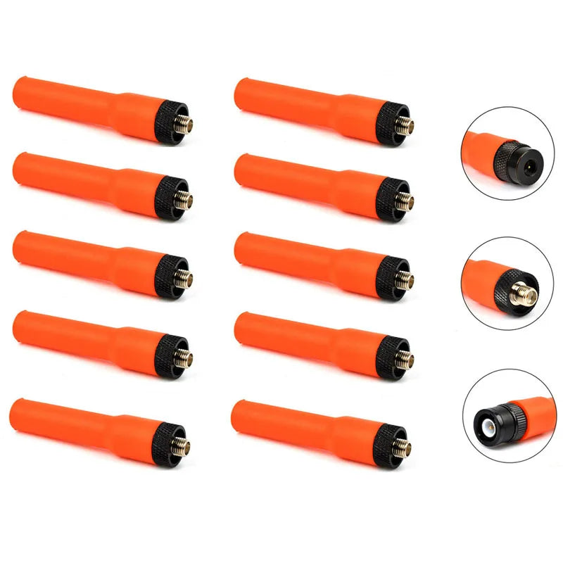 10PCS Orange SF-20 SMA Male/SMA Female/BNC Dual Band VHF UHF 144MHz/430MHz SF20 Soft Antenna for Baofeng Kenwood HYT TYT Radio