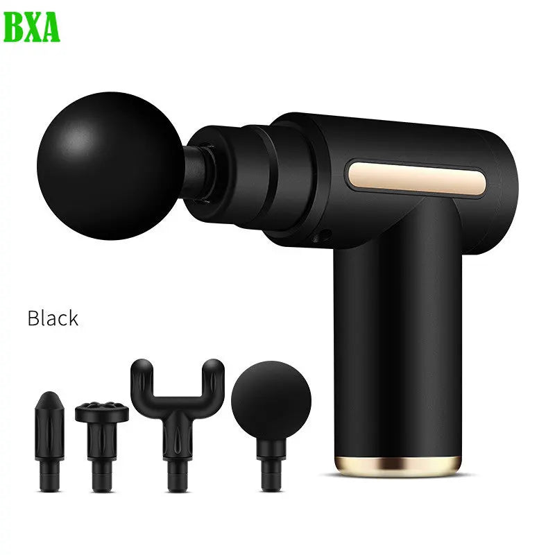 BXA Portable Massage Gun LCD Electric Percussion Pistol Massager Stick For Body Neck Back Deep Tissue Muscle Relaxation Fitness