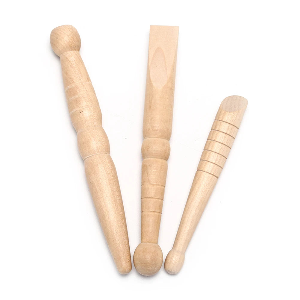 3pcs Wooden Foot Body Massage Stick Relieve Muscle Soreness Relaxing Tool Foot Reflexology Massager