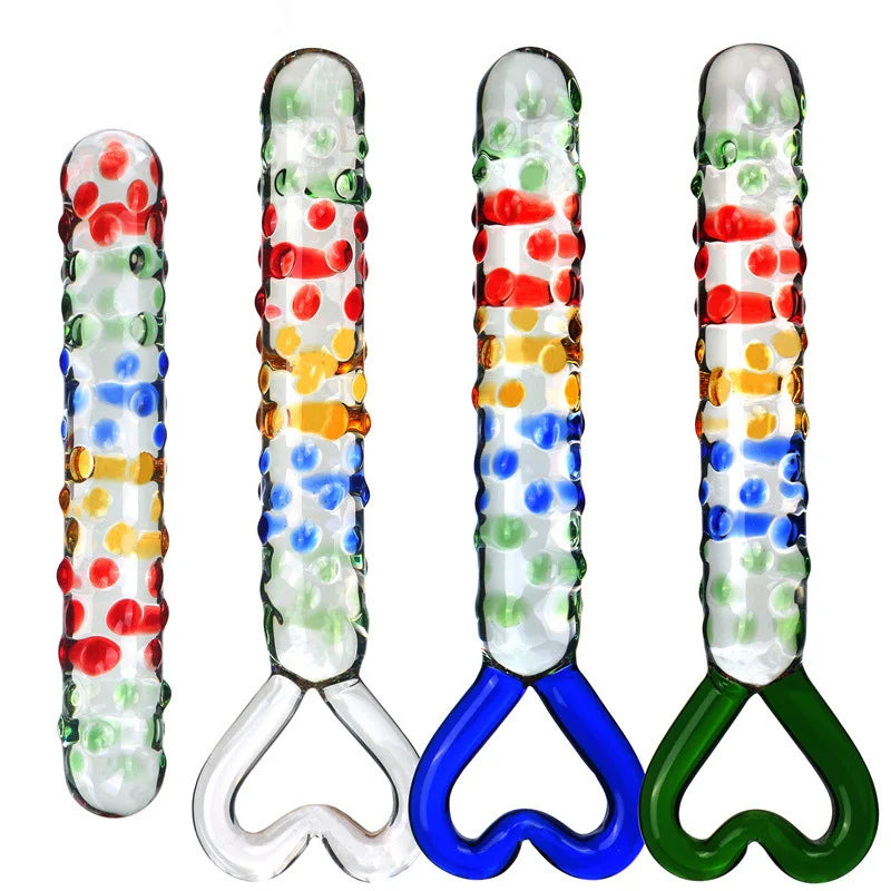 1PCS Hot Glass Dildo Crystal Penis G-spot Stimulation Crystal Glass Simulation Dildo Masturbation Sex Toy For Woman