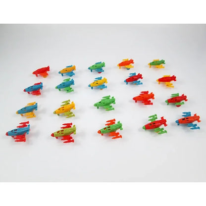 50pcs/lot Mini Plastic Small Airplane Glider Model Children Kids Twist Egg toy Pocket Toy Outdoor Party Toys Random Color