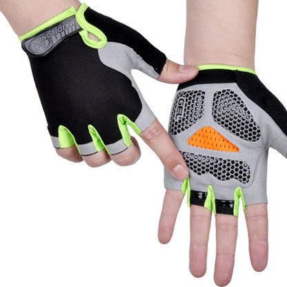 Hot Cycling Anti-slip Anti-sweat Male Female Half Finger Gloves Breathable Shockproof Sports Gloves Cycling Cycling Gloves