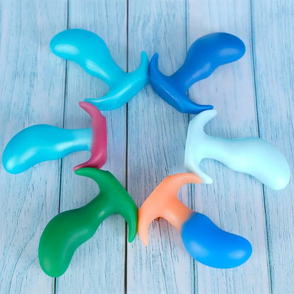 Sofe Silicone Pea Pod Anal Plug Butt Plug Vaginal Anal Dilator Invisible Wearing Anal Plug Powerful Sucker Stopper Gay Sexy Toys