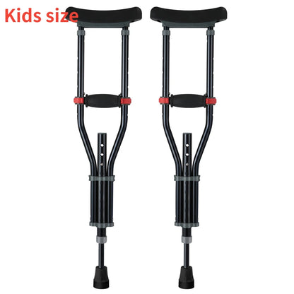 Stainless Steel Aluminum Allo Single Crutch Walking Aid  Armpit Crutches Double Crutches Walker Elderly Rehabilitation Toddler