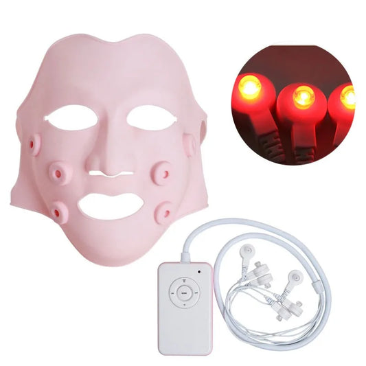 NEW Soft Silicone 3D Mask Electric LED Vibration Beauty Massager Skin Care Rejuvenation Anti-wrinkle Acne Facial Beauty Spa