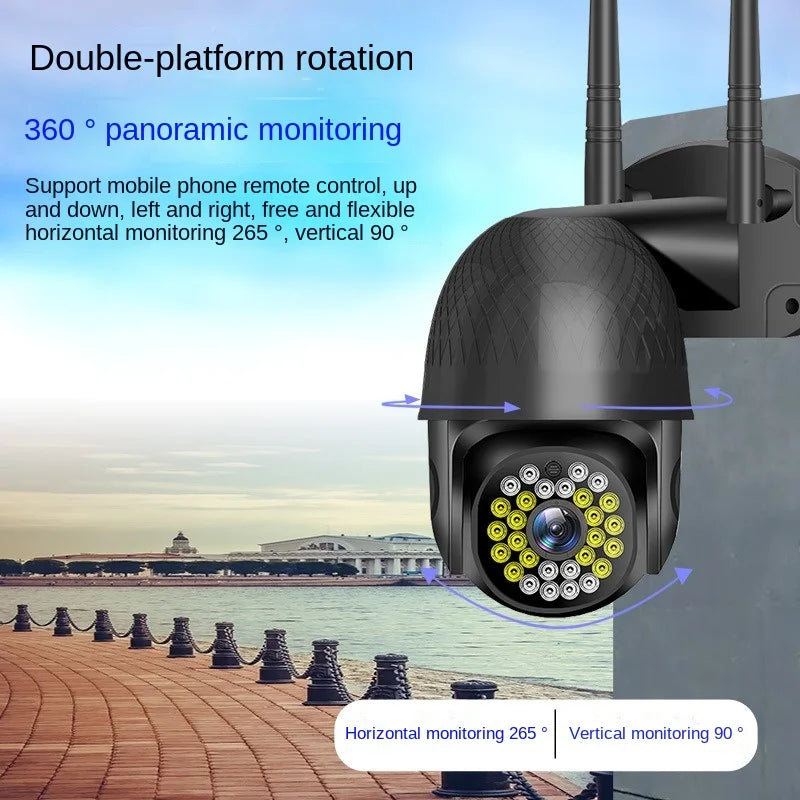 Wireless High-definition Network WiFi Monitoring Camera Waterproof Black 28 Light Outdoor Ball Machine Mobile Remote Monitoring