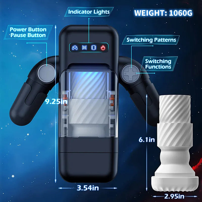 Automatic Male Masturbator Cup 10 Thrusting Vibration Modes Heating Function with Phone Holder Stroker Adult Sex Toys For Men