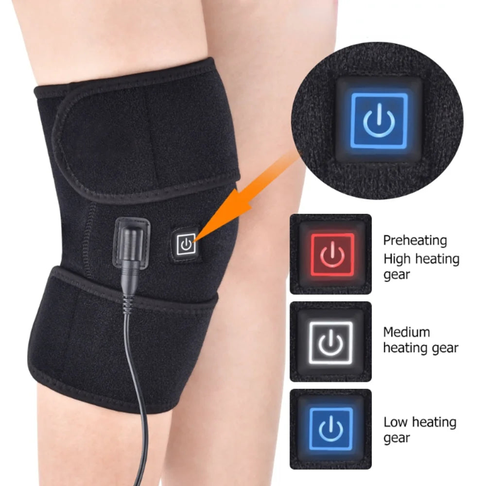 1PC Shoulder Elbow Brace Healthy New Leg Heating Knee Pads Infrared Heated Therapy Hot Compress Knee Arthritis Pain Relief Back