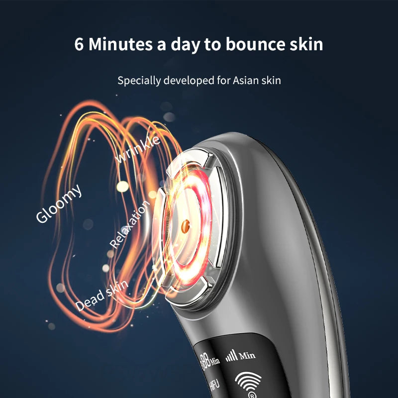 Home SPA Face Chin Neck Eye Anti Wrinkle Lifting HIFU Facial Massager Mini HIFU Machine Ultrasonic EMS Skin Tightening Device