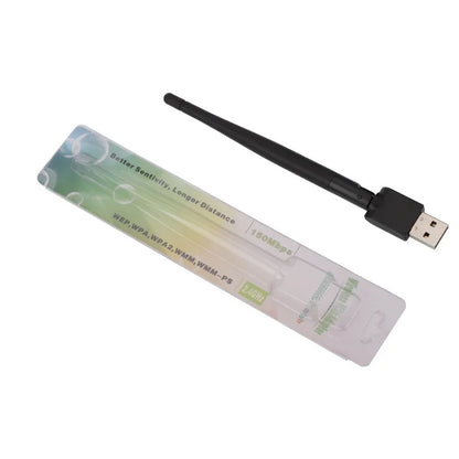 7601 150Mbps USB Wireless Network Adapter - Compatible with Computers and Set-Top Boxes, Plug-and-Play