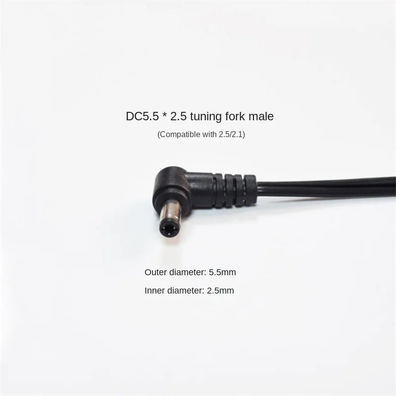 10A 120W Universal 12V DC5.5*2.5mm Male Right-Angle To Cigarette Lighter Female Socket Copper Car Charger Power Cable, 30cm