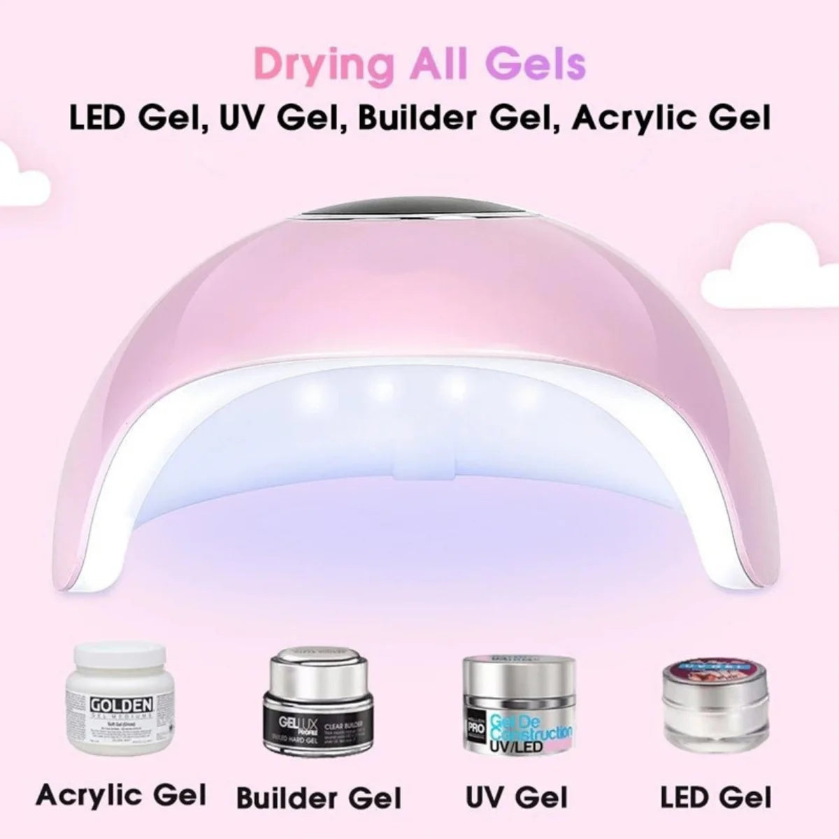 New 120W UV 12 LED Beads Nail Lamp For Manicure Polish Glue Lamp Gels Nail Dryer Curing Light Timing Phototherapy Machine