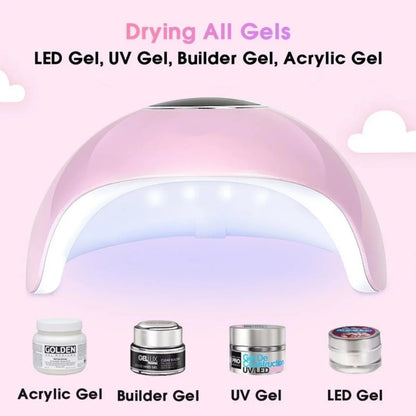 New 120W UV 12 LED Beads Nail Lamp For Manicure Polish Glue Lamp Gels Nail Dryer Curing Light Timing Phototherapy Machine