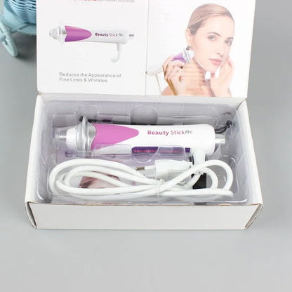 Purple EMS Facial Oxygen Injection Machine Micro Current Blushing Light Warm Heat Remove Wrinkle Anti-aging Beauty Instrument