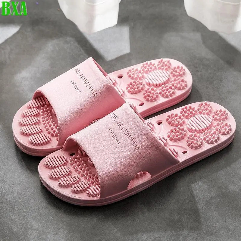 1pair Foot Massage Slippers for Woman Bath Slippers Tension Relief Acupuncture Feet Massager Household Slipper Foot Health Care