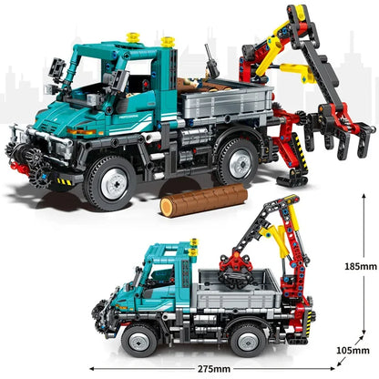 910Pcs MOC Blocks Mechanical Farm Engineering Car Model Building Blocks City Unimog Truck Figures Bricks Toys Kids Adult Gift