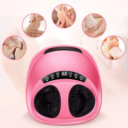 New 220V Electric Antistress 3D Shiatsu Kneading Air Pressure Foot Massager Infrared Foot Care Machine Heating Deep Relax