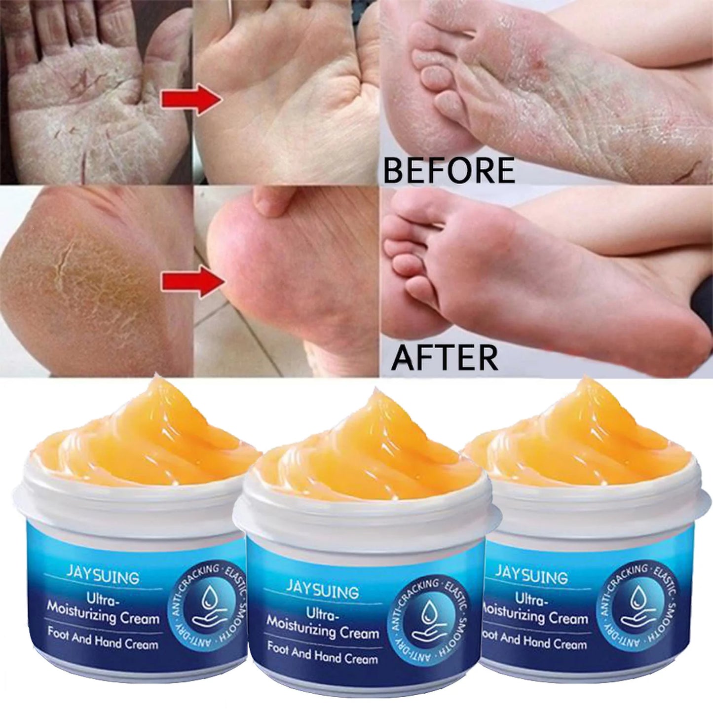 1pc 40g Anti-Drying Crack Foot Hand Cream Heel Cracked Repair Hand Feet Mask Moisturizing Whitening Dead Skin Removal Skin Care