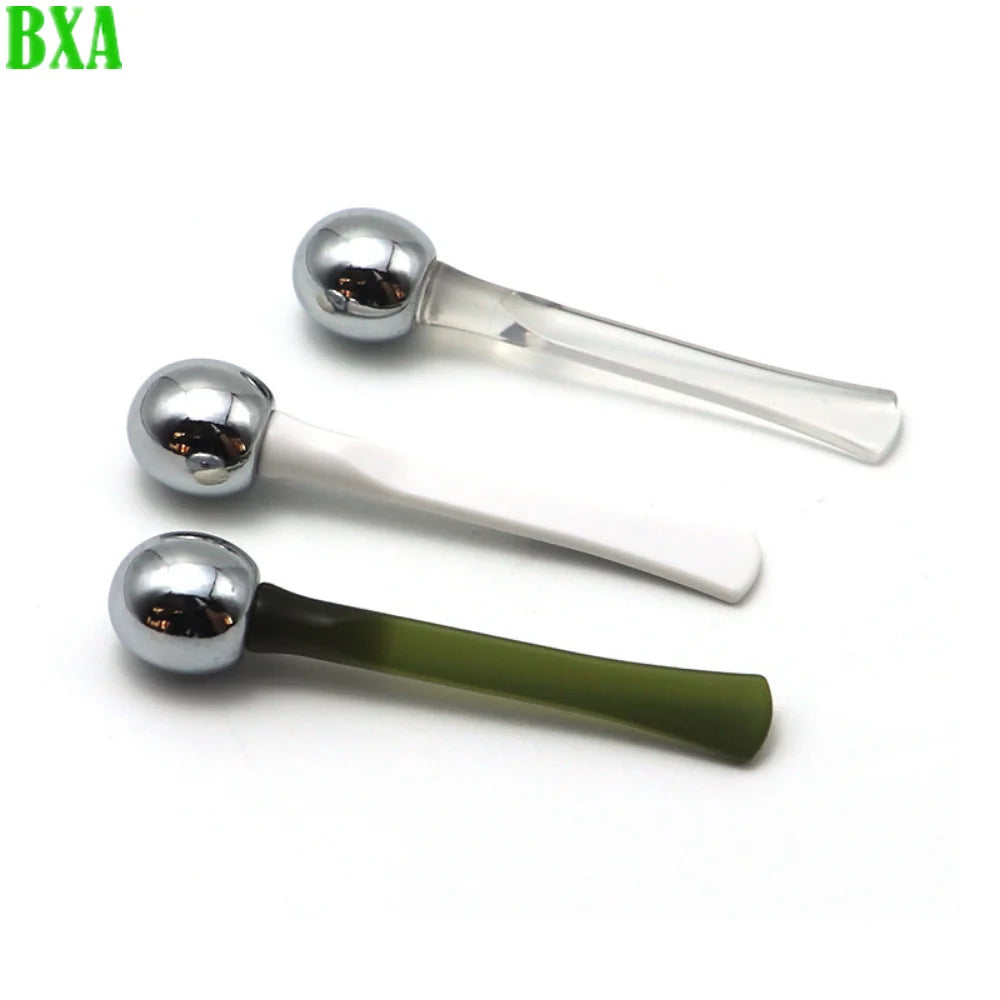 BXA Eye Cream Applicator Eye Roller Massage Stick Cosmetic Spatula Anti Wrinkle Facial Spoon Gold Alloy Face Thin Skin Care Tool