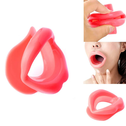 Silicone Full Lip Plumper Enhancer Tool Rubber Face Lifting Lip Trainer Mouth Muscle Tightener Face Sagging Correction Massage