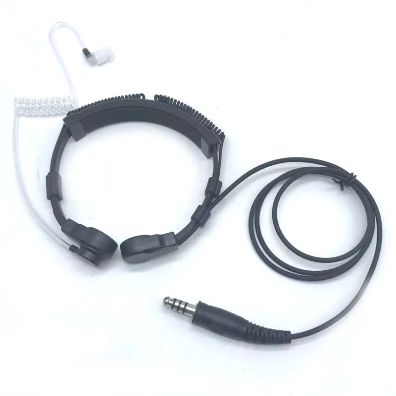 Walkie Talkie Tactical Throat Mic Earpiece Headset Microphone NATO Plug for For Yaesu Vertex VX-6R 7R 6E 7E 120 127 170 Radio