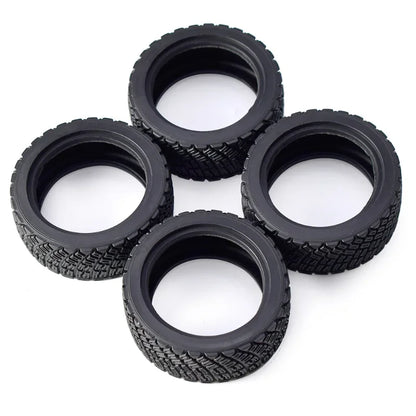 Austa RC Car Rubber Tires 4PCS 67mm for 1/10 Rolly HPI WR8 HSP 94177 WLtoys 1/14 144001 RC Car Replacement Part Black