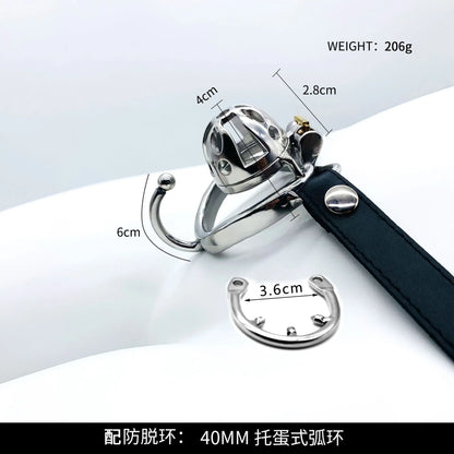 Wearable Chastity Lock with Hook Massage Male Stainless Steel Chastity Lock Adult Sex Products Chastity Lock