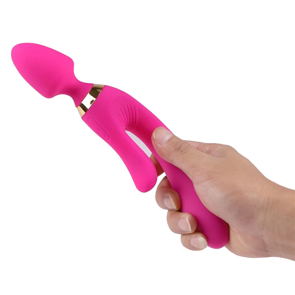 1PCS Powerful Waterproof Soft Silicone Electric Massager Dildos G-spot Clitoral Nipple Stimulator Masturbator Sex Toys for Women