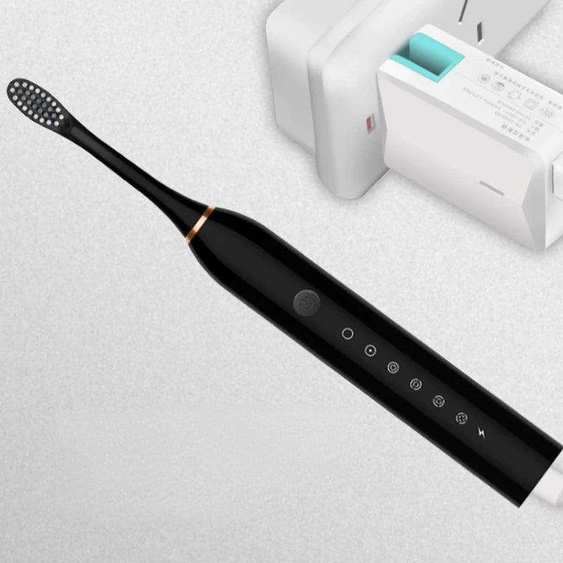 New Ultrasonic Sonic Electric Toothbrush for Adult & Children USB Charge Rechargeable Soft Fur Waterproof Tooth Brush Washable