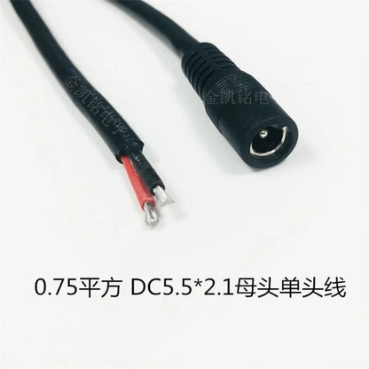 12V/24V DC5.5*2.5 Female To Car Charger Adapter Cable, All Copper, 18AWG, High Power Cigarette Lighter Wire