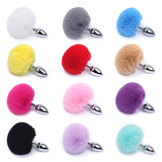 1PCS Multicolor Rabbit Tail Anal Plug Bunny Girl Anal Cosplay Adults Games Sex Products Sex Toy For Couple