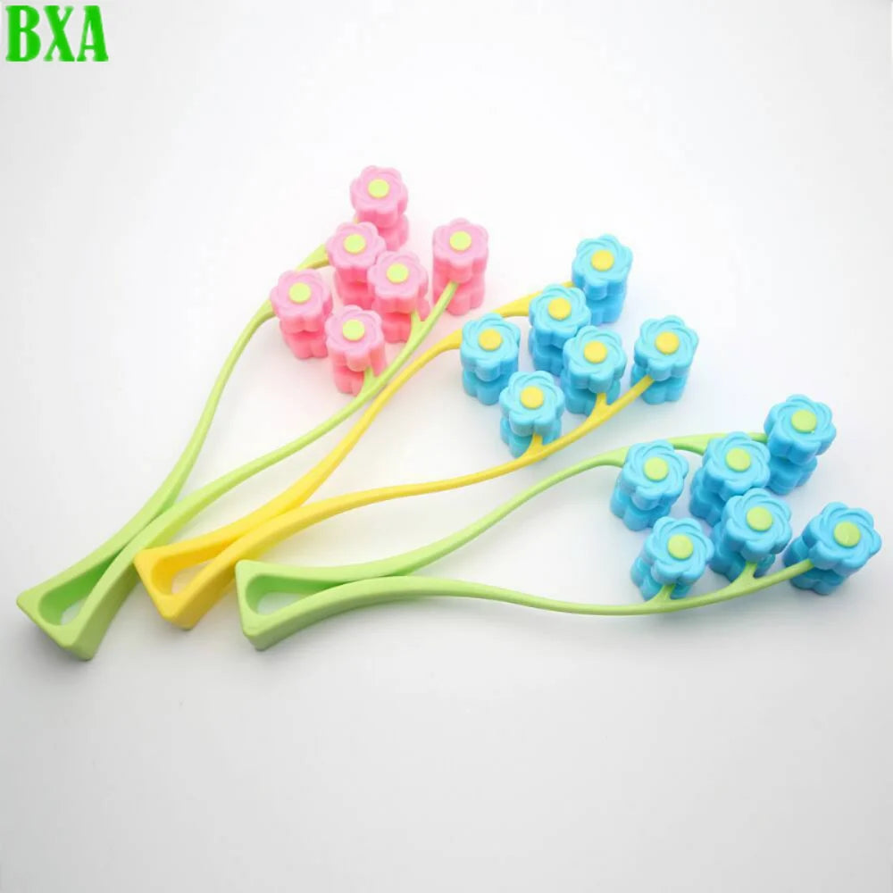 1PCS Flower Shape Anti Wrinkle Face-Lift Relaxation Beauty Tools Finger Massage Portable Facial Massager Roller Slimming Face