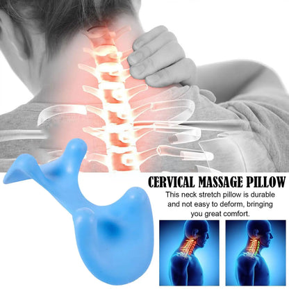 1pc New Cervical Massage Pillow Gravity Portable Acupressure Massager Neck Device Corrector Traction Cervical F3U1