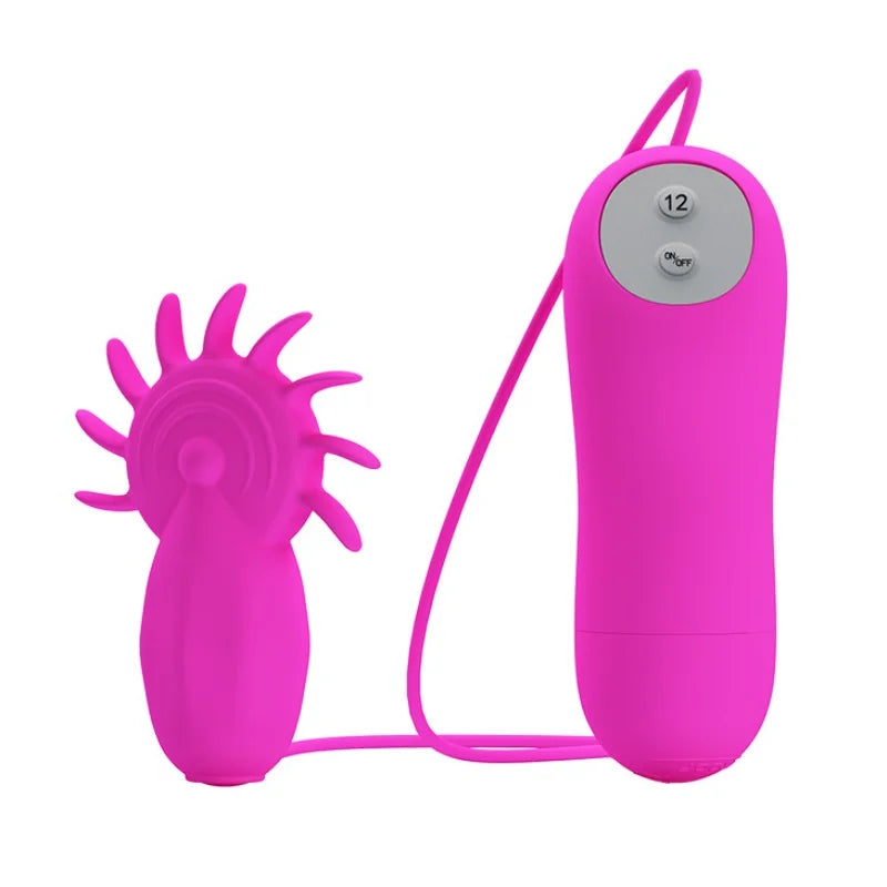 Soft Silicone Vibrating Gear Wheel Tongues Massager Vibrator Clitoral Stimulator Masturbator Sex Toy for Women