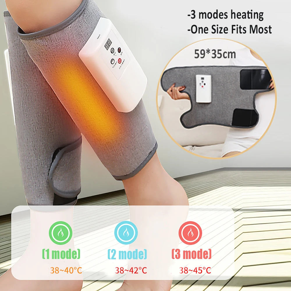 Smart Leg Massager Air Compression Vibration Foot Airbag Pressure Massage Hot Compress Leg Muscle Relaxation Muscle Relaxation